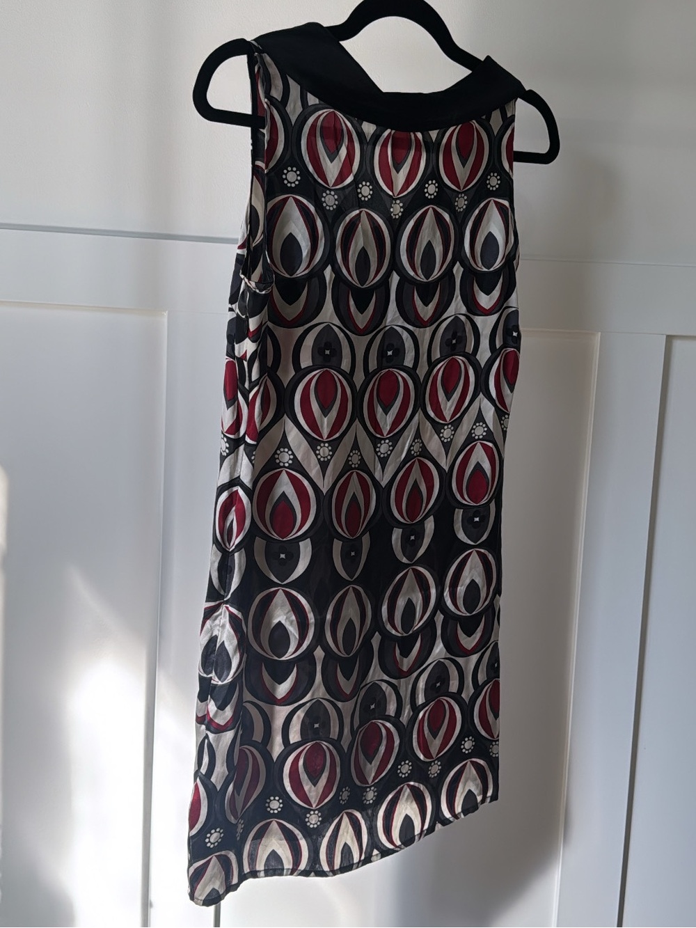 Ted Baker 100% Silk Cowl Neck Sleeveless Geometric Dress - Picture 8 of 10